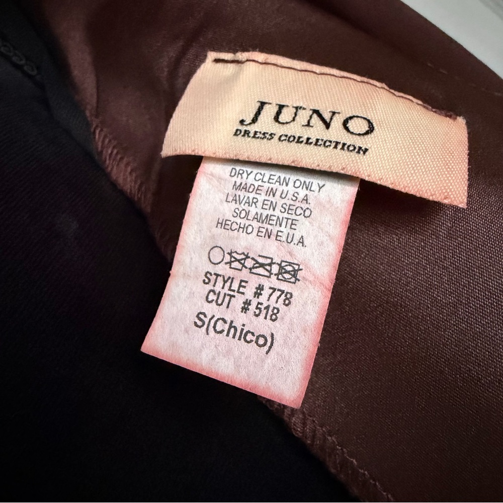 Juno Dress Womens S Brown Chiffon Maxi Slip USA Formal Evening Milkmaid Babydoll - Picture 12 of 13